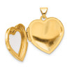 14K Yellow Gold Polished White Agate Mom 18mm Heart Locket Pendant