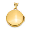 14K Yellow Gold 16mm Round Locket Pendant with Scroll Design