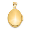 10K Yellow Gold Floral Oval Locket Pendant