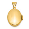 10K Yellow Gold Diamond Oval Locket Pendant