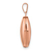 14k Rose Gold 17mm Diamond Oval Locket Pendant