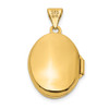 14k Yellow Gold Swirl Design 17mm Oval Locket Pendant