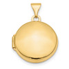 14K Yellow Gold Polished Domed 16mm Round Locket Pendant