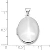 14k White Gold Polished Oval Locket Pendant XL352