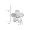14k White Gold 1/20ctw Diamond Flower Chain Slide Pendant