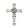 Sterling Silver Antiqued Cross Slide Pendant