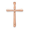 14k Rose Gold 1/5ctw Diamond Cross Chain Slide Pendant