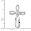 14k White Gold 1/6ctw Diamond Cross Chain Slide Pendant PM5001-016-WA