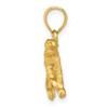 10K Yellow Gold Diamond-cut Monkey Pendant