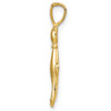 10K Yellow Gold Satin & Polished Cats Pendant