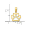 10K Yellow Gold Dog Paw Pendant