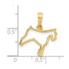 14K Yellow Gold Polished Dog Outline Pendant