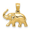 10K Yellow Gold 3-D Elephant Pendant
