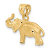 10K Yellow Gold Diamond-cut Elephant Pendant