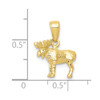 10K Yellow Gold 3-D Moose Pendant