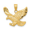 10K Yellow Gold Diamond-cut Eagle Pendant