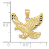 10K Yellow Gold Diamond-cut Eagle Pendant