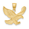 10K Yellow Gold Diamond-cut Eagle Pendant