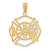 10K Yellow Gold Fireman Shield Pendant