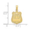 10K Yellow Gold Police Badge Pendant