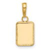 14K Yellow Gold and White Rhodium-plating Sun in Frame Pendant