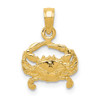 10K Yellow Gold Crab Pendant 10K2990