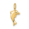 14K Yellow Gold Madi K Polished 3-D Dolphin Pendant