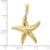 10K Yellow Gold Diamond-cut Starfish Pendant