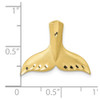 10K Yellow Gold Diamond-cut Whale Tail Slide Pendant