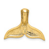 10K Yellow Gold Diamond-cut Whale Tail Slide Pendant