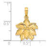 14K Yellow Gold Polished Poinsettia Floral Pendant