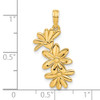 14K Yellow Gold Polished Floral Pendant