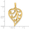 14K Yellow Gold Polished Leaf Pendant D5429