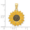 10K Yellow Gold Enameled Yellow Sunflower Pendant