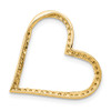 14K Yellow Gold 1/6ctw Diamond Heart Chain Slide Pendant