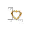 14K Yellow Gold .01ctw Diamond Heart Chain Slide Pendant
