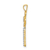 10K Yellow Gold Diamond Club Key Pendant