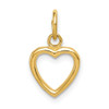10K Yellow Gold Polished Cut-out Heart Pendant