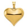 10K Yellow Gold Polished 3-D Heart Pendant 10C2914