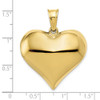 10K Yellow Gold Polished 3-D Heart Pendant 10C2914