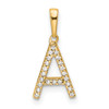 10K Yellow Gold Diamond Letter A Initial Pendant PM9798A-007-1YA