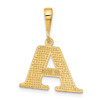 10K Yellow Gold Initial A Pendant