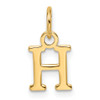 14K Yellow Gold Cutout Letter H Initial Pendant