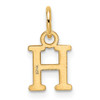 14K Yellow Gold Cutout Letter H Initial Pendant