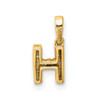 10K Yellow Gold Diamond Letter H Initial with Bail Pendant