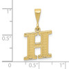 10K Yellow Gold Initial H Pendant