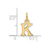 14K Yellow Gold Cutout Letter K Initial Pendant