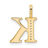 10K Yellow Gold Diamond Letter K Initial Pendant PM8365K-003-1YA