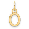 14K Yellow Gold Cutout Letter O Initial Pendant