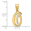 14K Yellow Gold Script Letter O Initial Pendant YC1540O